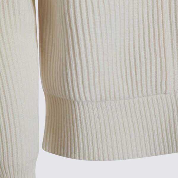 Pulovere Lardini Lardini White Wool Knitwear Beige Barbati (BM 18709515) 3
