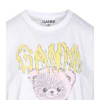 Imbracaminte Ganni Dama - Topuri Ganni Ganni T-Shirts And Polos WHITE Femei (BM 18710169) - B-mall.ro