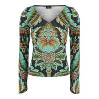 Topuri Printed Jersey Top Femei