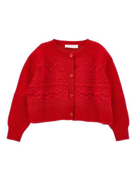 Cardigane Monnalisa HEART KNITWEAR CARDIGAN Red Fete (BM 18711033) 1