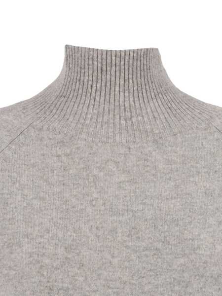 Pulovere Kangra CRATER NECK SWEATER WITH RAGLAN SLEEVES AND VENTS Gray Femei (BM 18711102) 3