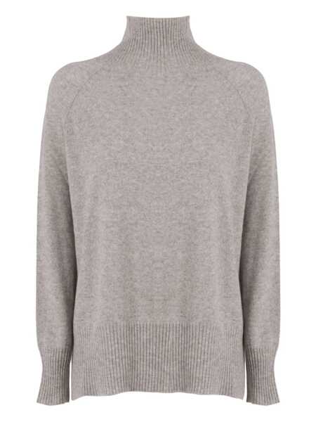 Pulovere Kangra CRATER NECK SWEATER WITH RAGLAN SLEEVES AND VENTS Gray Femei (BM 18711102) 1