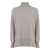 Kangra CRATER NECK SWEATER WITH RAGLAN SLEEVES AND VENTS Gray