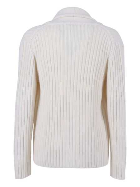 Paltoane Kangra CABLE KNITTED AND RIBBED SHAWL JACKET WITH POCKETS White Barbati (BM 18711105) 2