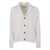 Kangra CABLE KNITTED AND RIBBED SHAWL JACKET WITH POCKETS White