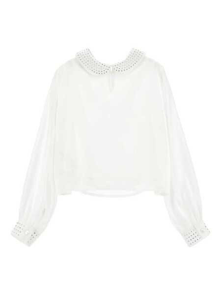 Camasi Monnalisa SHIRT WITH GEORGE RHINESTONE White Fete (BM 18711288) 2