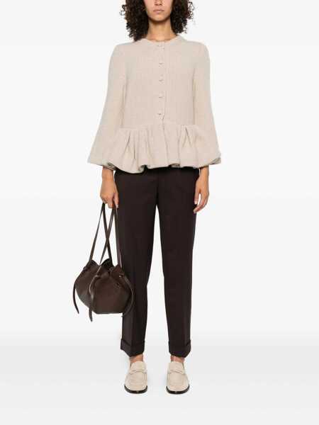 Pantaloni P.A.R.O.S.H. PANTS Brown Femei (BM 18711576) 2