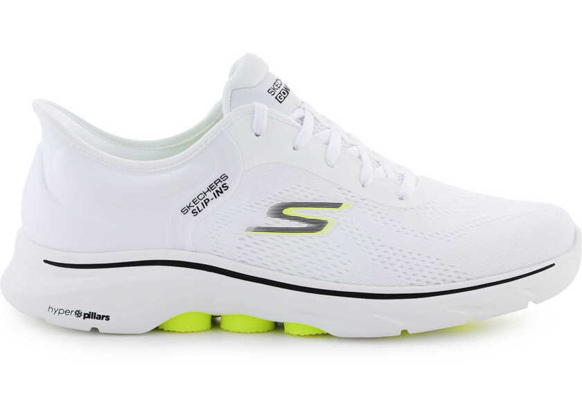 Pantofi alergare SKECHERS Slip-ins: GO WALK 7 - Valin White/Black White Barbati (BM 18711937) 6