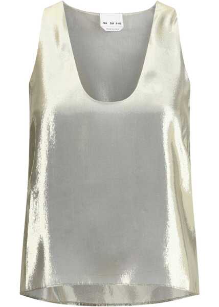 Topuri SA SU PHI Sleevless Top GOLD Femei (BM 18711949) 1