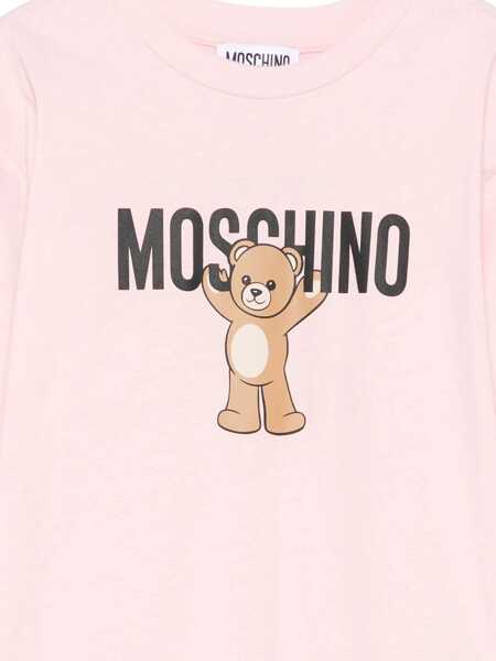 Tricouri Moschino Teddy Bear Logo T-Shirt PINK Baieti (BM 18712003) 3