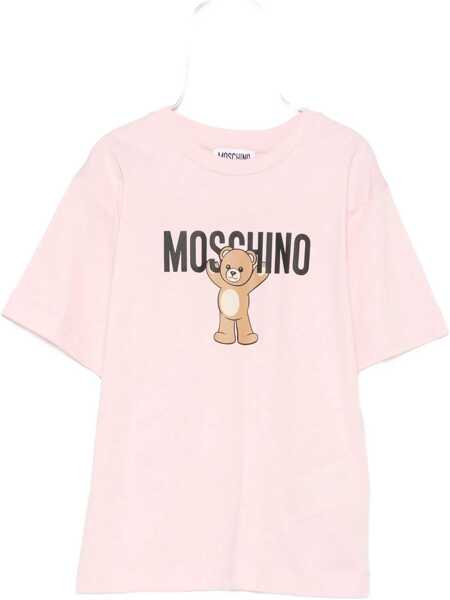 Tricouri Moschino Teddy Bear Logo T-Shirt PINK Baieti (BM 18712003) 1