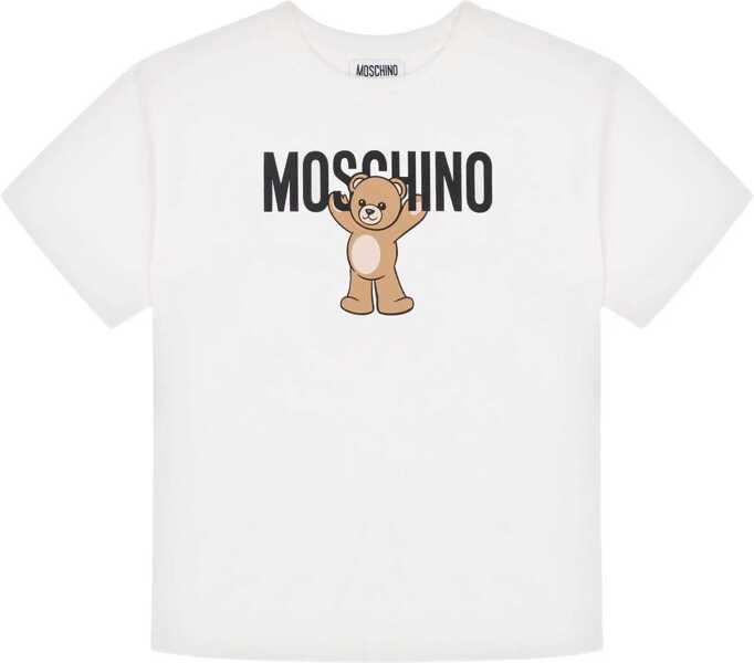 Tricouri Moschino Teddy Bear Logo T-Shirt WHITE Baieti (BM 18712033) 1