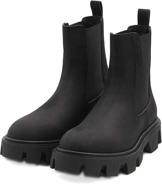 Ghete Moncler Chelsea Peak City Boots In Nubuck. BLACK Barbati (BM 18712111) 2
