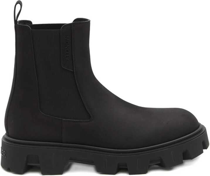 Ghete Moncler Chelsea Peak City Boots In Nubuck. BLACK Barbati (BM 18712111) 1