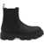 Moncler Chelsea Peak City Boots In Nubuck. BLACK