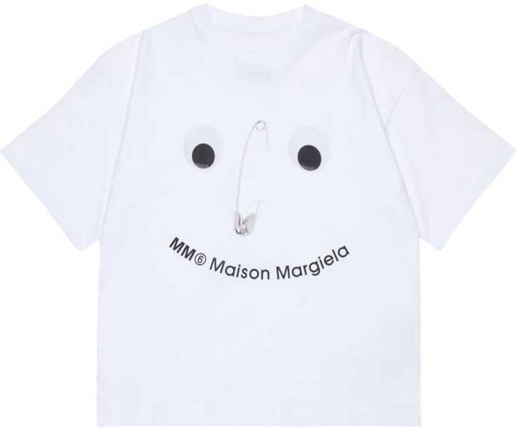 Tricouri MM6 Maison Margiela Smile Logo T-Shirt WHITE Baieti (BM 18712180) 1
