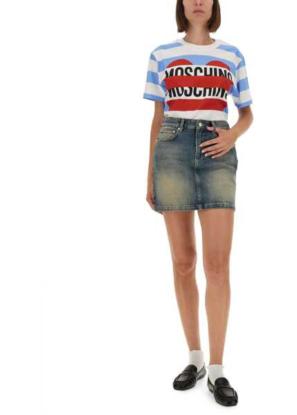 Fuste casual MOSCHINO JEANS Denim Skirt DENIM Femei (BM 18712318) 2