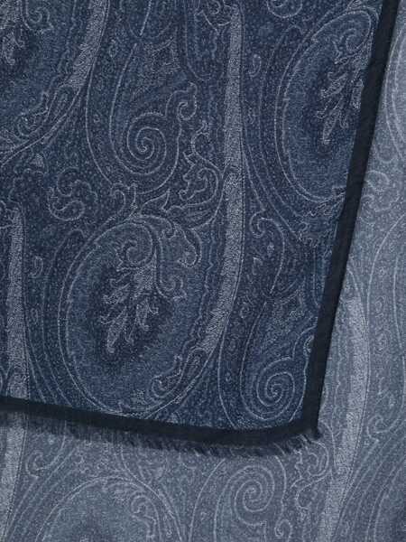 Esarfe ETRO Paisley Scarf BLUE Barbati (BM 18712321) 3
