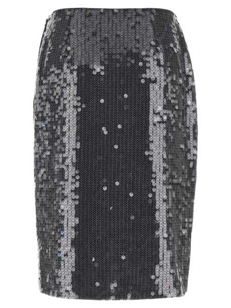 Fuste ROTATE Birger Christensen Grey Skirt With All-Over Sequins In Tech Fabric Woman GREY Femei (BM 18714087) 3