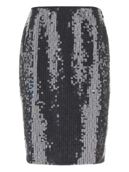 Fuste ROTATE Birger Christensen Grey Skirt With All-Over Sequins In Tech Fabric Woman GREY Femei (BM 18714087) 1