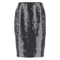Fuste Grey Skirt With All-Over Sequins In Tech Fabric Woman Femei