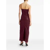 Rochii ROTATE Birger Christensen Dama - Rochii ROTATE Birger Christensen Bordeaux Long Dress With All-Over Sequins In Fabric Woman Red Femei (BM 18714105) - B-mall.ro