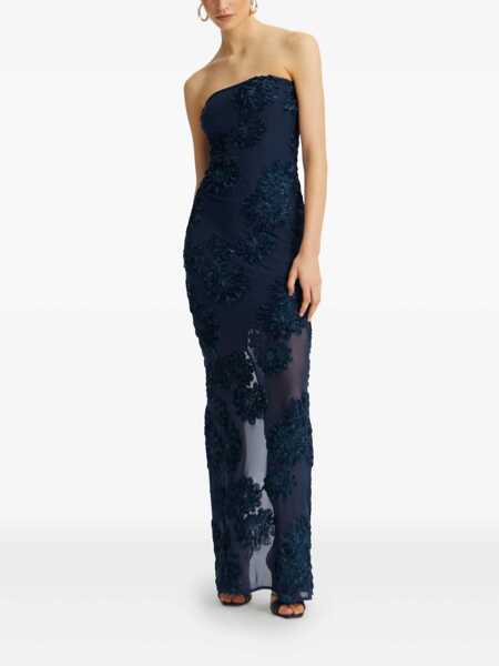 Rochii ROTATE Birger Christensen Rotate Birger Christensen 3D Mesh Maxi Dress BLUE Femei (BM 18714111) 2