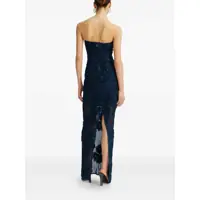Rochii ROTATE Birger Christensen Dama - Rochii ROTATE Birger Christensen Rotate Birger Christensen 3D Mesh Maxi Dress BLUE Femei (BM 18714111) - B-mall.ro