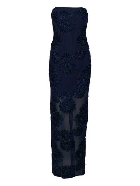 Rochii ROTATE Birger Christensen Rotate Birger Christensen 3D Mesh Maxi Dress BLUE Femei (BM 18714111) 1