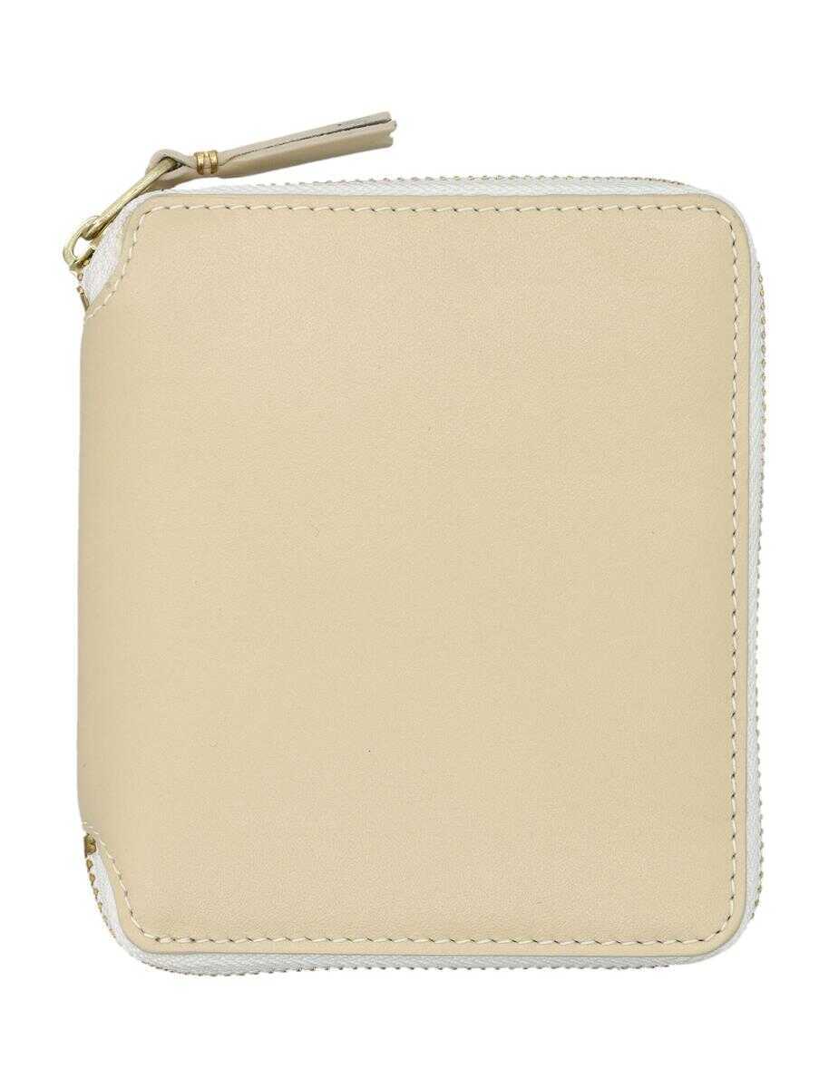 Portofele Comme des Garons Comme Des Garons Vertical Zip Around Wallet Beige Femei (BM 18714966) 1