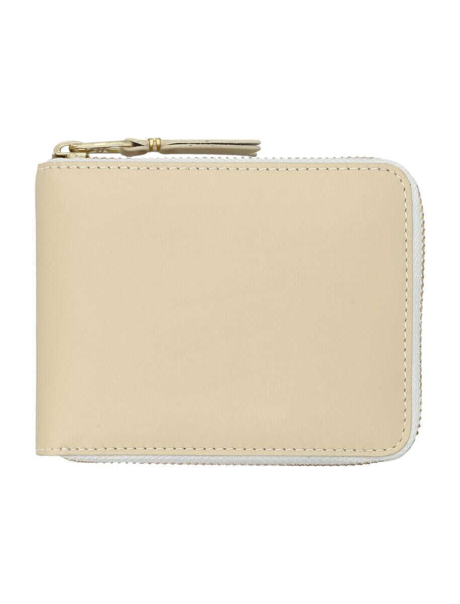 Portofele Comme des Garons Comme Des Garons Small Zip Around Wallet Beige Femei (BM 18715023) 1
