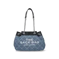 Genti de umar Marc Jacobs Blue Denim Cotton The Chain Sack Shoulder Bag Femei