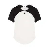 Tricouri Courrèges Circle Cotton T-Shirt Femei