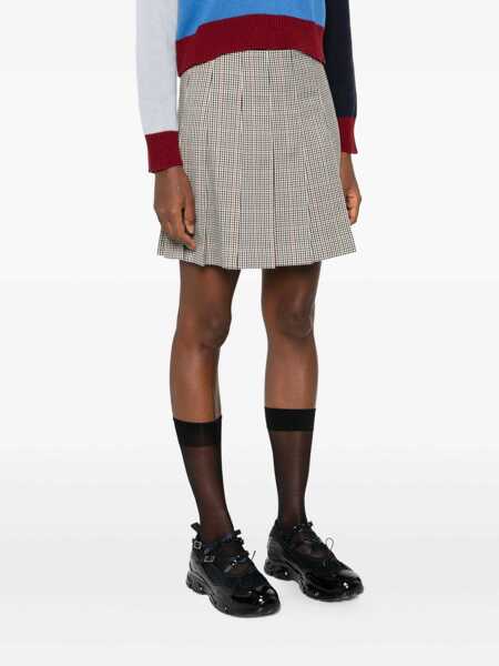 Fuste MSGM Msgm Msgm Plaid Pleated Skirt Black Femei (BM 18715272) 3