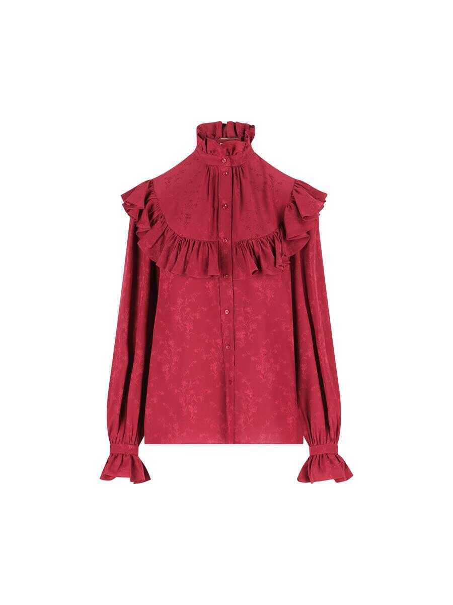 Camasi Saint Laurent Saint Laurent Shirts GRENAT Femei (BM 18716127) 1