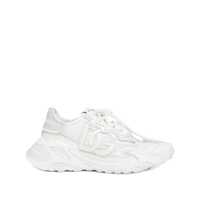 Sneakers White Low Top Sneakers With Logo Lettering On Tongue And Heel In Tech Fabric Woman Femei