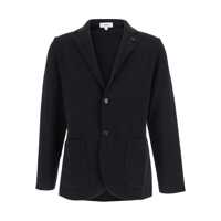 Geci Black Jacket With Classic Lapels And Button Fastening In Cotton Man Barbati