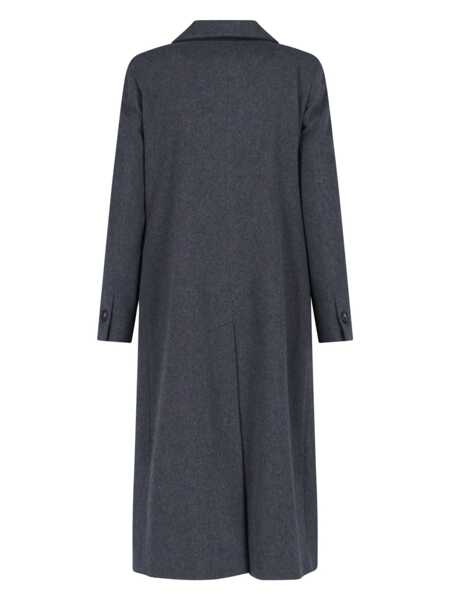 Paltoane Tagliatore Jole Grey Double-Breasted Coat With Golden Buttons In Wool Blend Woman GREY Femei (BM 18718476) 2