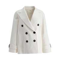 Geci Brunello Cucinelli Linen And Cotton Caban Femei