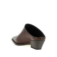 Sandale Dama pagina 25 - Sandale Brunello Cucinelli Brunello Cucinelli Leather Sabot BROWN Femei (BM 18719265) - B-mall.ro