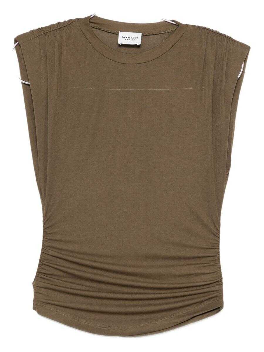 Topuri Isabel Marant Isabel Marant toile T-Shirts And Polos BROWN Femei (BM 18720276) 1
