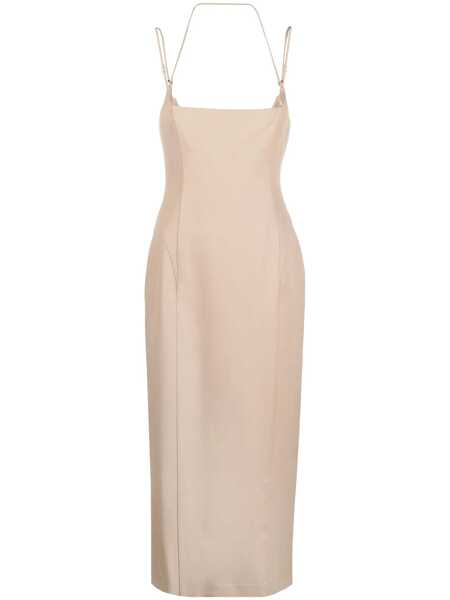 Rochii elegante THE ATTICO Gabardine midi dress Beige Femei (BM 18721002) 1