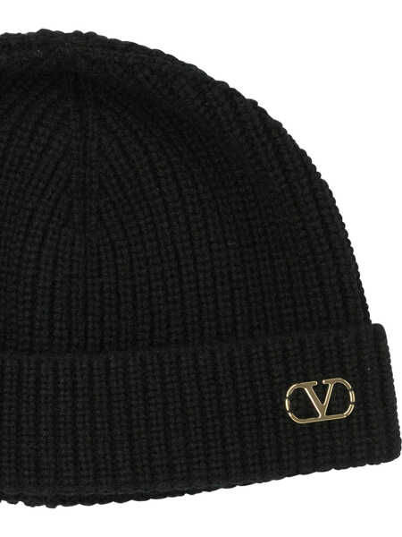 Caciuli Valentino Garavani Signature VLogo cashmere beanie Black Barbati (BM 18721065) 3