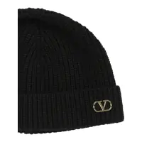 Caciuli pentru Barbati - Caciuli Valentino Garavani Signature VLogo cashmere beanie Black Barbati (BM 18721065) - B-mall.ro
