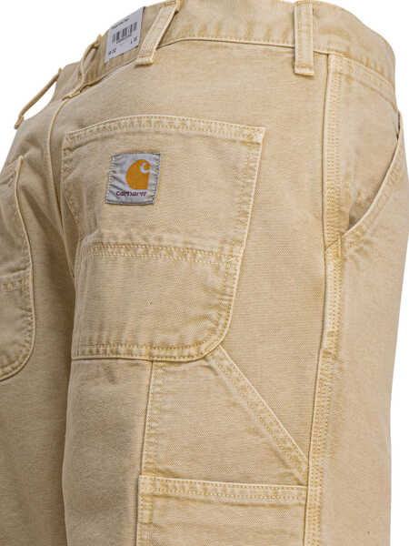 Pantaloni casual Carhartt Single Knee Pants Beige Barbati (BM 18721131) 4