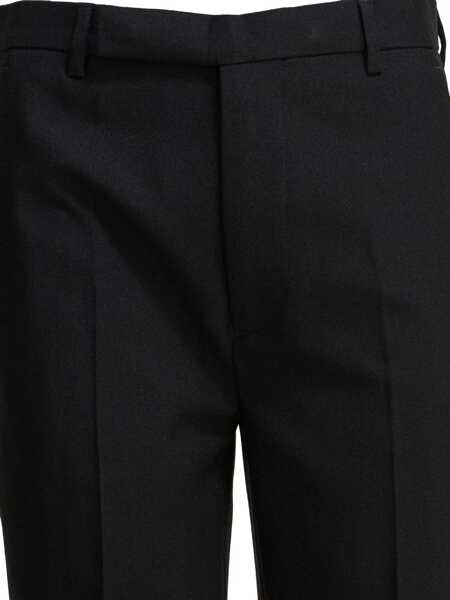 Pantaloni casual Rick Owens Wool pinstripe pants Black Femei (BM 18721188) 4