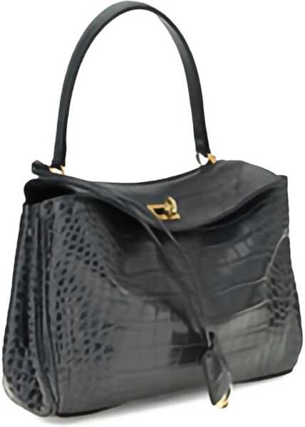 Genti de umar Balenciaga Rodeo Shoulder Bag in crocodile-print leather VOLCANIC ROCK Femei (BM 18722797) 2