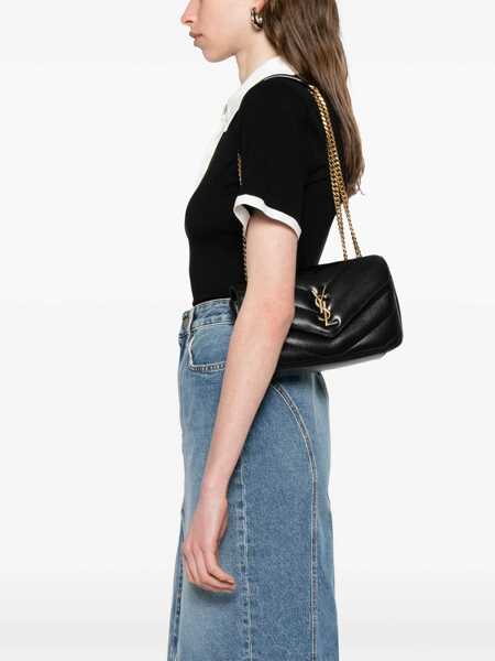 Genti de umar Saint Laurent New LouLou Shoulder Bag BLACK Femei (BM 18722851) 2
