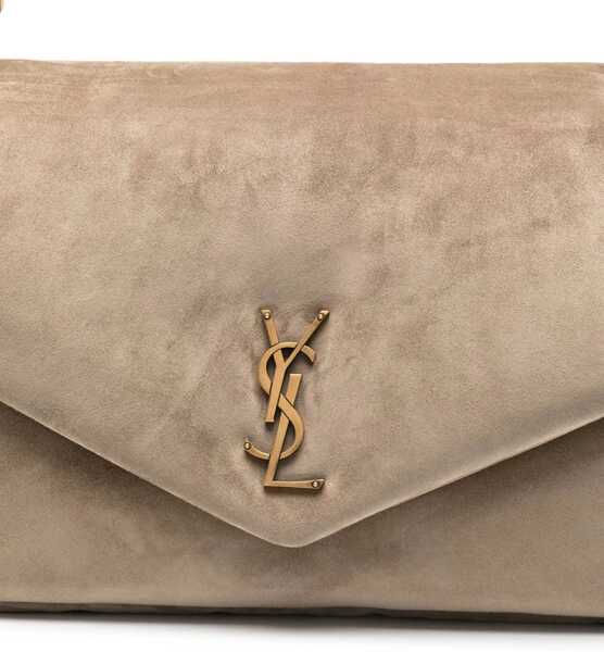 Genti de umar Saint Laurent Large Calypso Shoulder Bag LIGHT BROWN Femei (BM 18722872) 4