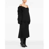 Topuri MM6 Maison Margiela Dama - Bluze de trening MM6 Maison Margiela Cotton Sweatshirt with dropped shoulders BLACK Femei (BM 18723040) - B-mall.ro